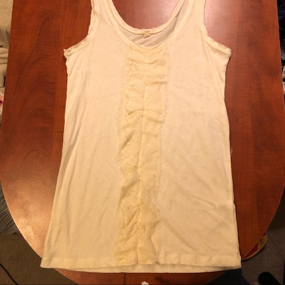 J Crew Lace Ruffle Tank - Picture 2 of 5